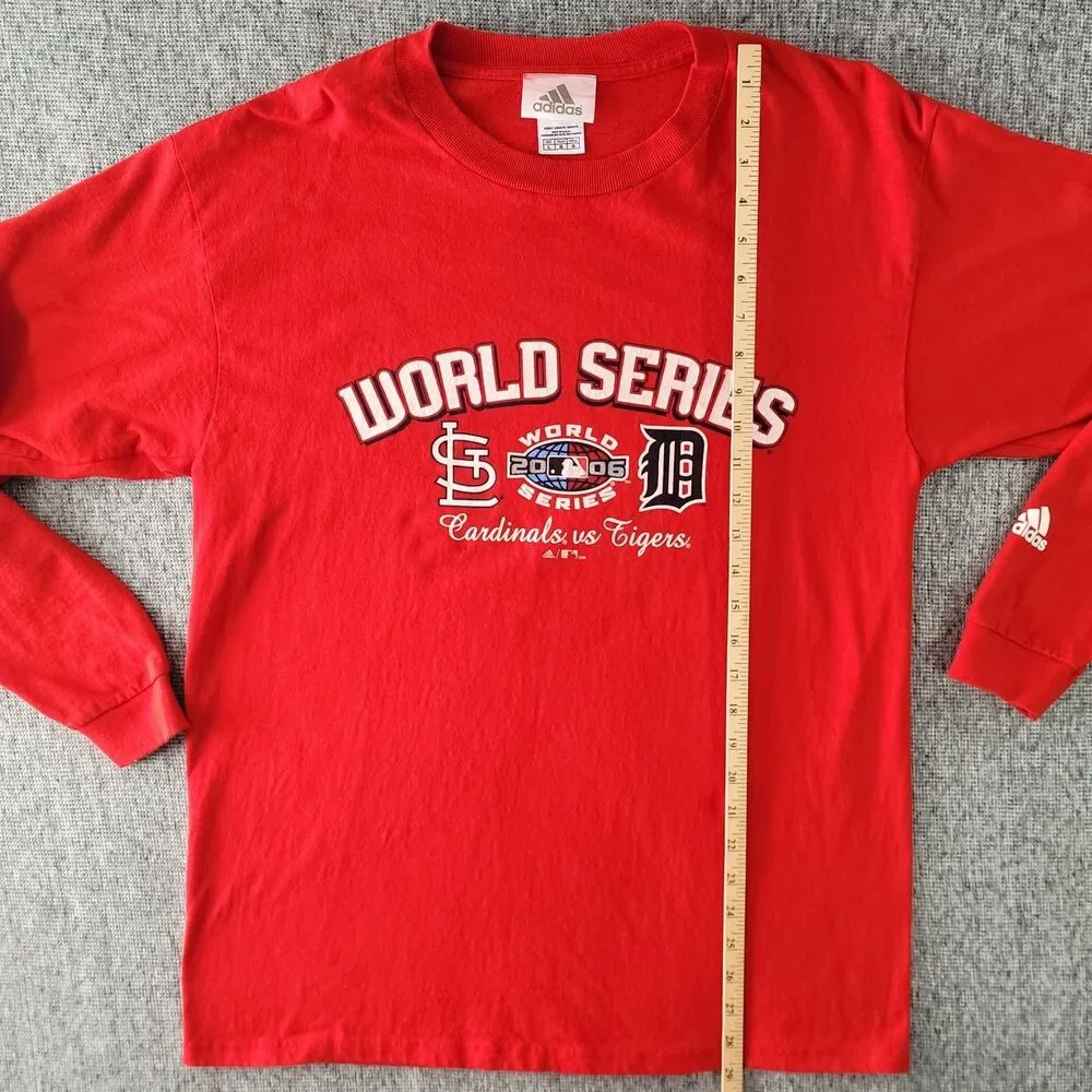 Vintage Adidas 2006 World Series Shirt Long Sleeve St Louis Cardinals vs Tigers
